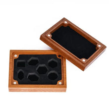 Load image into Gallery viewer, Engraved D20 Dice Wood Box for Dungeons &amp; Dragons
