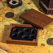 Load image into Gallery viewer, Engraved D20 Dice Wood Box for Dungeons &amp; Dragons
