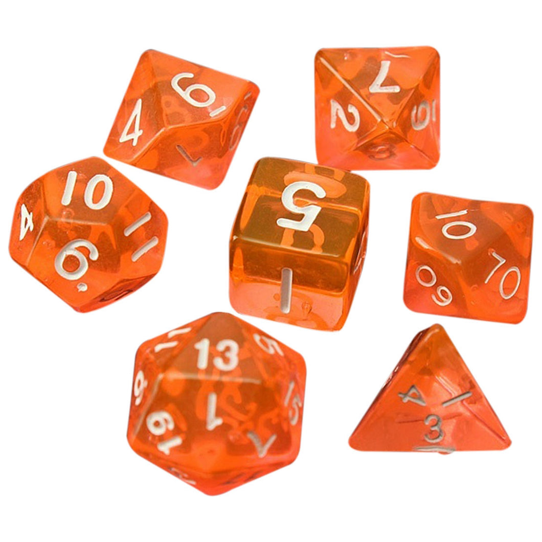 Clear Color Transparent Dice Set for Dungeons & Dragons