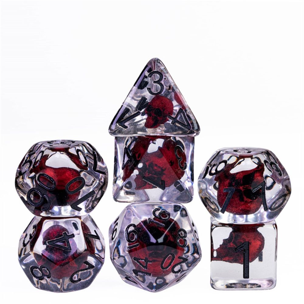 Flame Skull Dice Set for Dungeons & Dragons